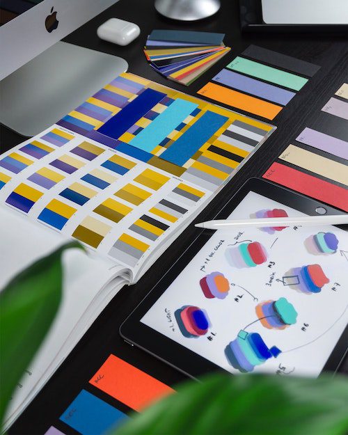 Graphic Design Components - Color Palette and Sketches