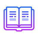 Research Icon in Brand Colors - open book